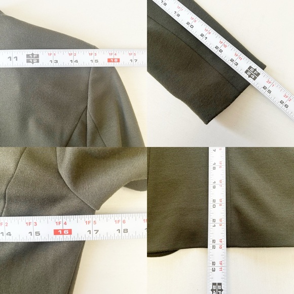 Ricki's Ponte Knit Cropped Blazer Olive Green Size XS - Picture 8 of 13